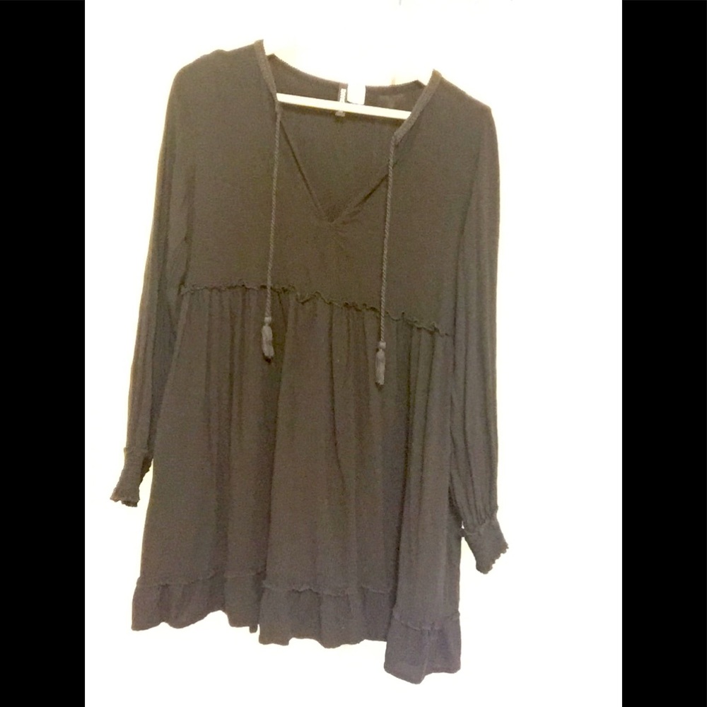 H&M black babydoll short dress